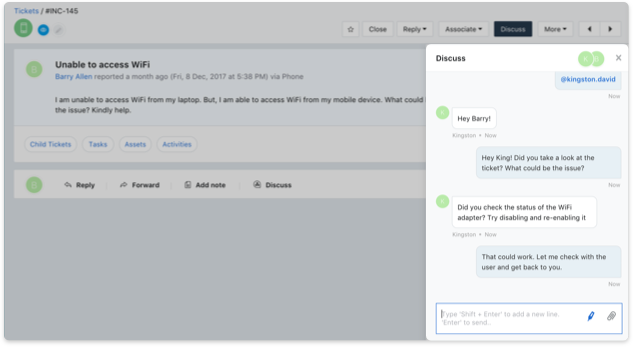 Get context from conversation inside the ticket